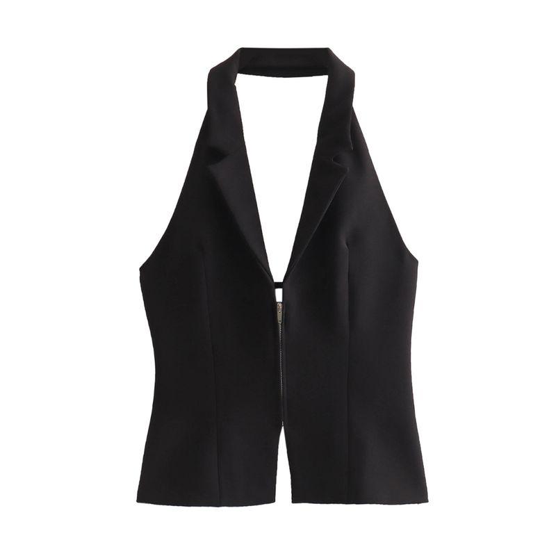 Kaslead New Arrival Women's Clothing Fashion Style Fashion Casual Open Back Hanging Collar Tops 2838777 800