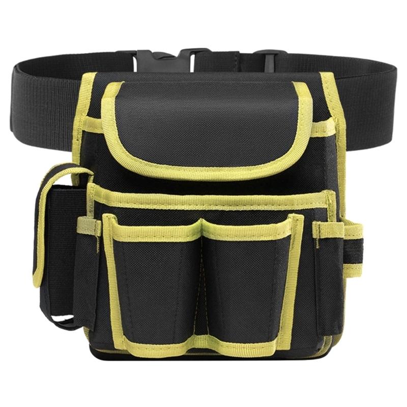 

Hardware Tool Storage Belt Bag Pouch Multifunctional Electrician Tool Bag with Adjustable Waist Belt Tool Storage Pouch жёлтый
