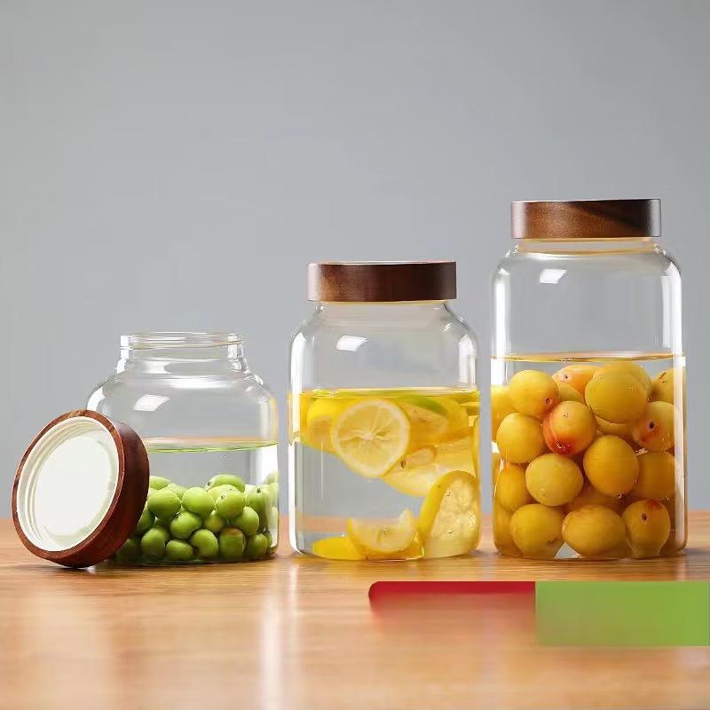ZISIZ Glass Fermentation Jar with Screw Lid