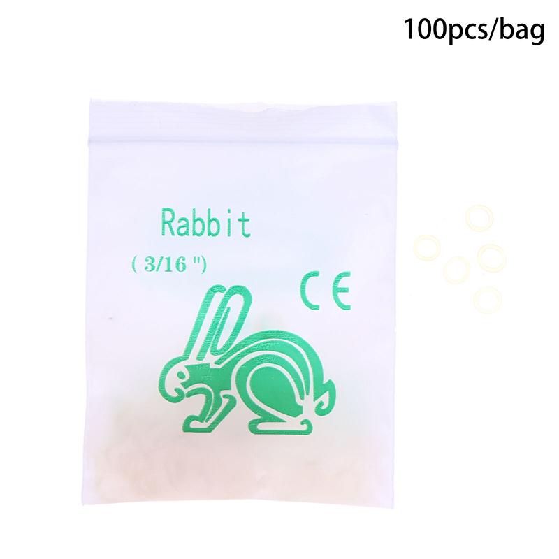 

100 шт./пакеты Стоматологические ортодонтические эластики Латексные резинки Для брекетов 4,5 унции rabbit