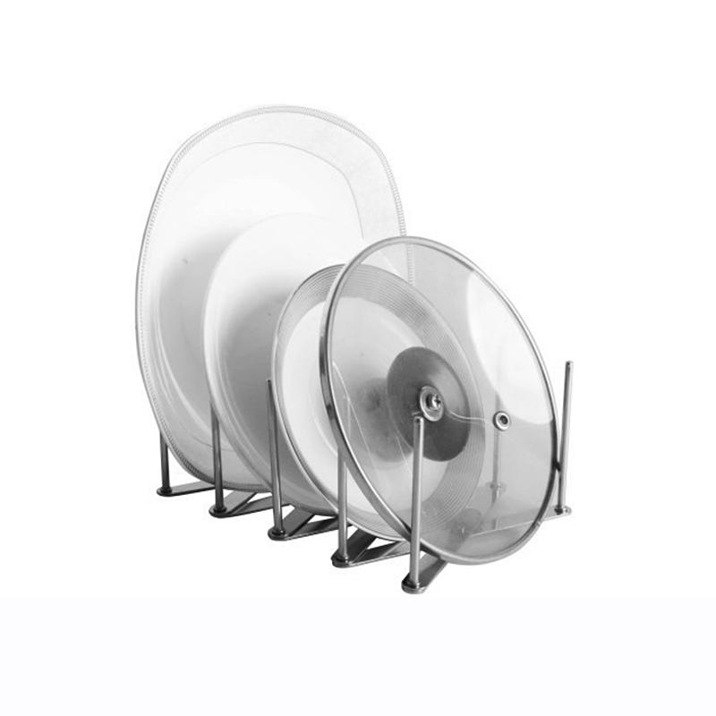 Adjustable Rack Pot Pan Lid Stand Rack Organiser Extendable Stainless Steel Home Kitchen Holder