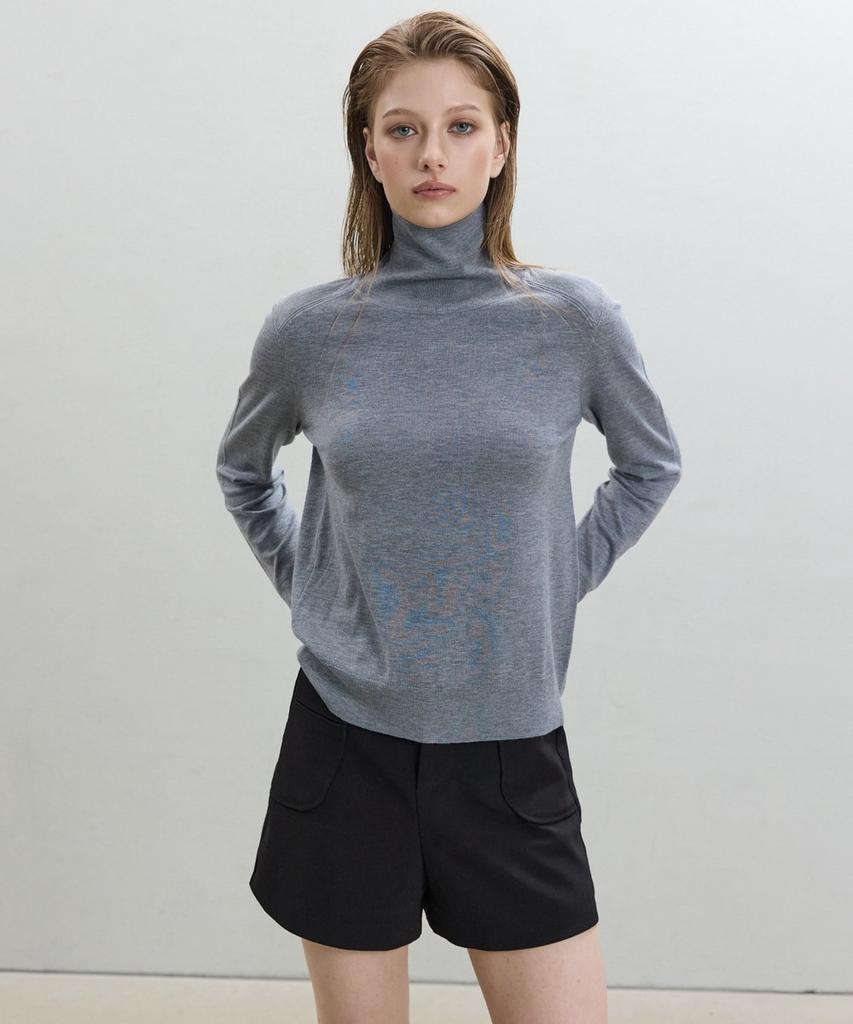 Dito Basic Thin Turtleneck [Grey]