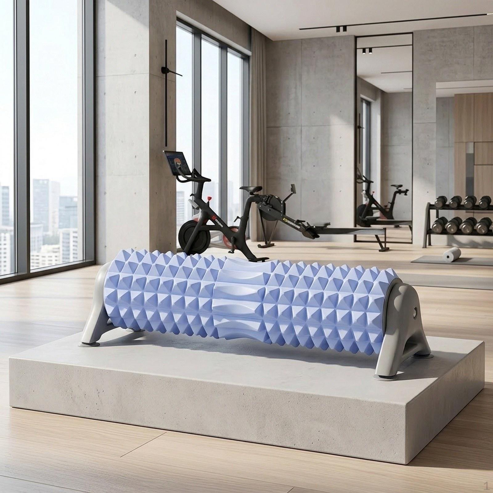 , Stable Foam Roller for Intensive Training Support, Deep Tissue Massage, Fitness Sports, Blue