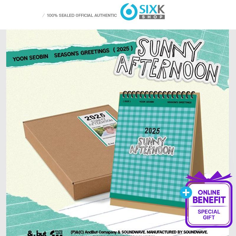 

[Предзаказ] Юн Собин - ПОЗДРАВЛЕНИЯ С 2025 ГОДА [СОЛНЕЧНЫЙ ДЕНЬ] (+Онлайн-выгода)
