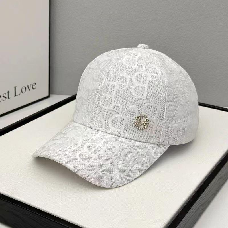 Chic Rhinestone 'M' Logo Duckbill Cap: Women's Spring/Summer Sun Shade Hat