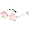Stylish Cloud Lightning Sunglasses for Girls Boys Photo Props Travel Hip Hop Sunglasses Frameless Hip Hop Glasses