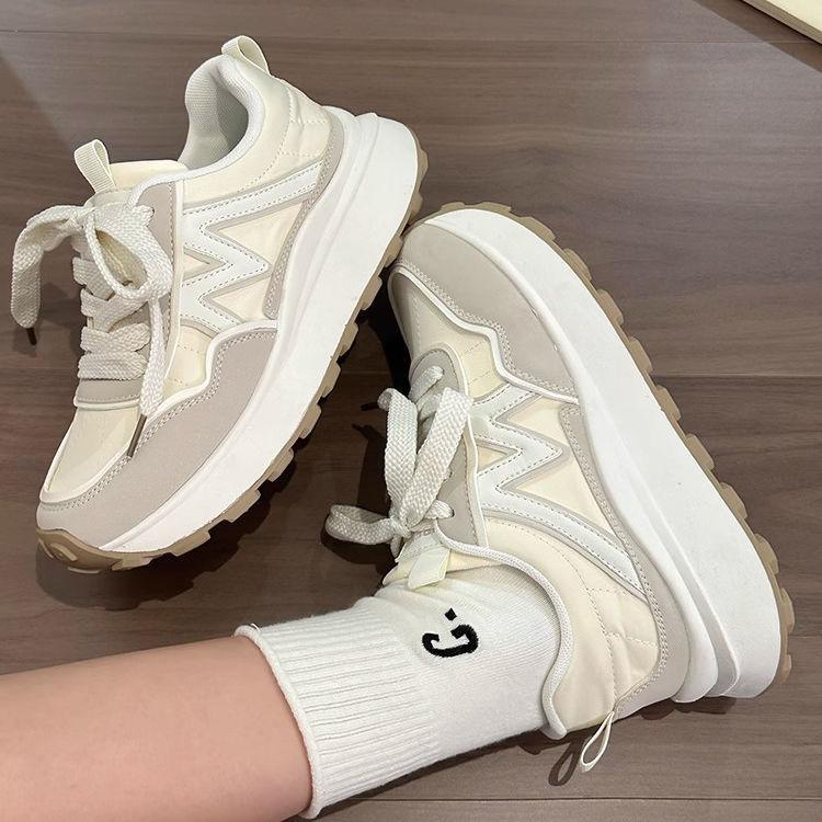 2025 platform sports shoes women's shoes running shock absorption lightweight ins trendy versatile student casual Forrest Gump dad shoes