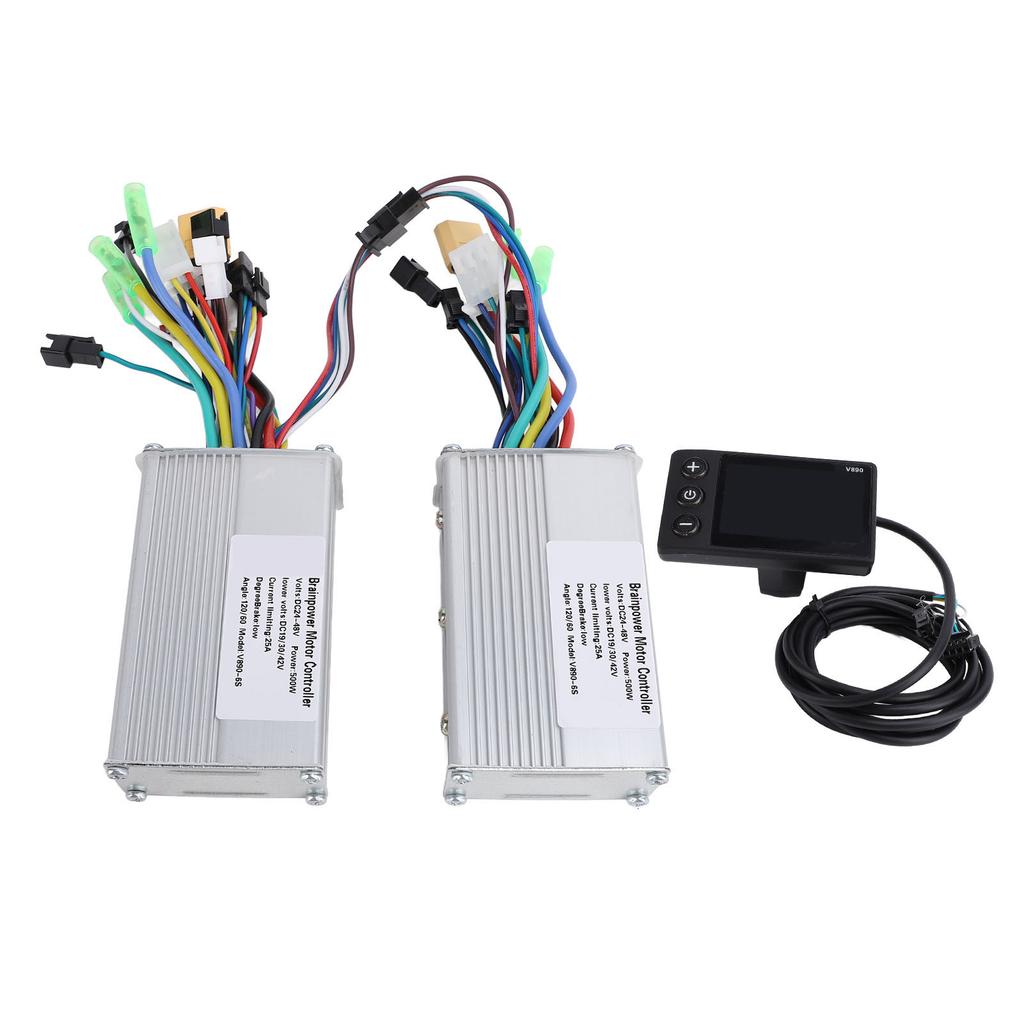 24 48V 500W 25A Li Battery LCD Instrument Dual Drive Controller Kit Water Proof Brushless Motor Controller Kit for