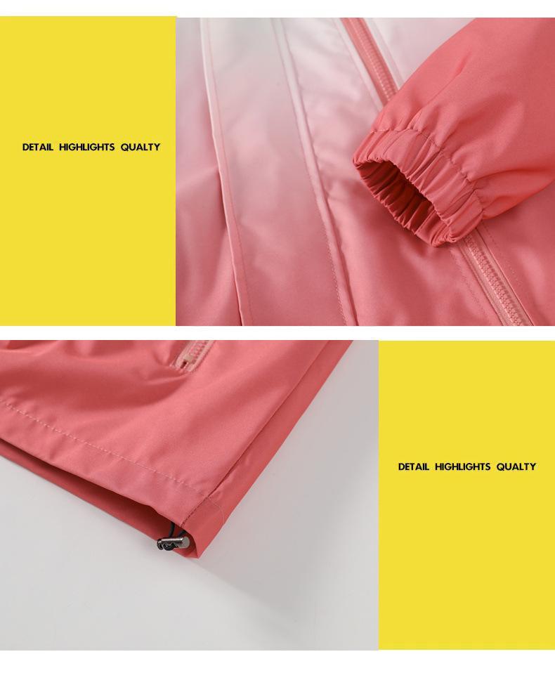 Gradient Spring Sporty Hooded Jacket - Versatile Trendy Casual Coat for Couples