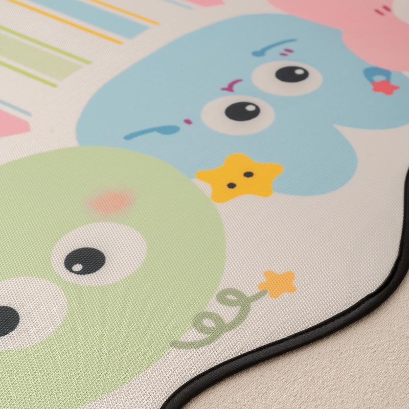 Cartoon Ice Silk Summer Mat Special-Shaped Sofa Cushion  New Cool Irregular Straight Row Non-Slip Seat Cushion Cover Cloth