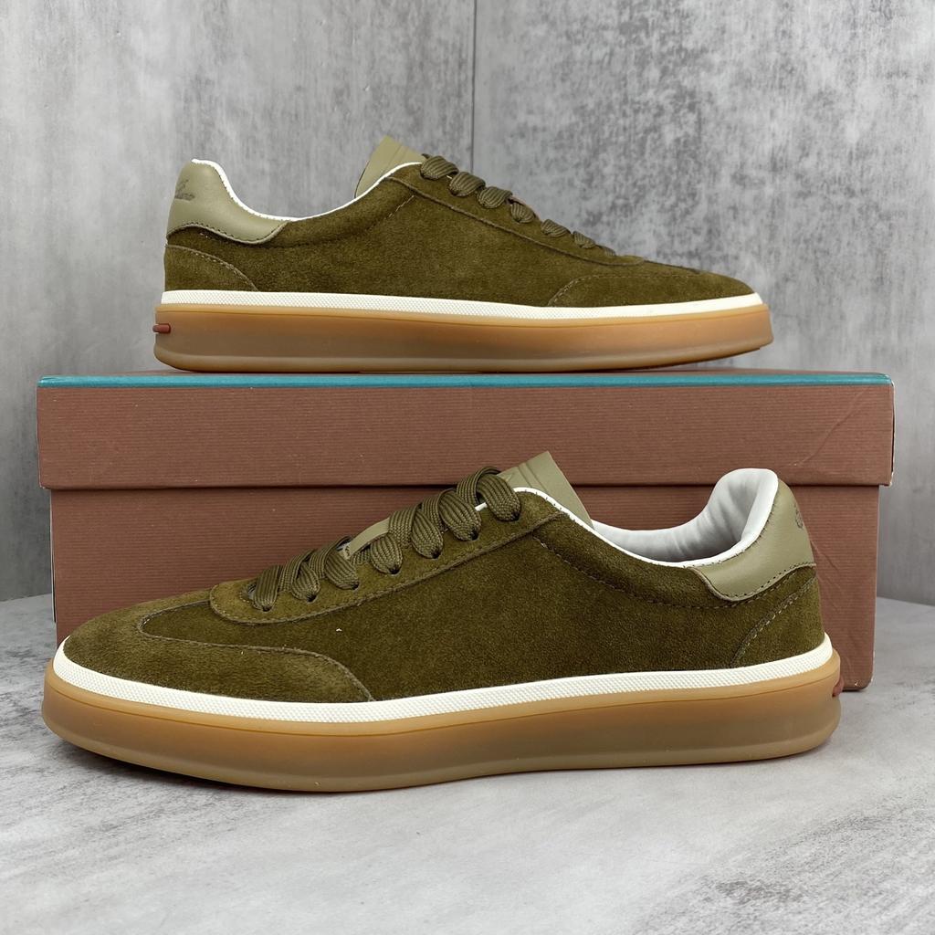 Holiday Gift Luxury Shoes Casual Sneakers Handmade Unisex Style Leather Upper Calfskin Lining Oxford Sole Breathable Non-slip