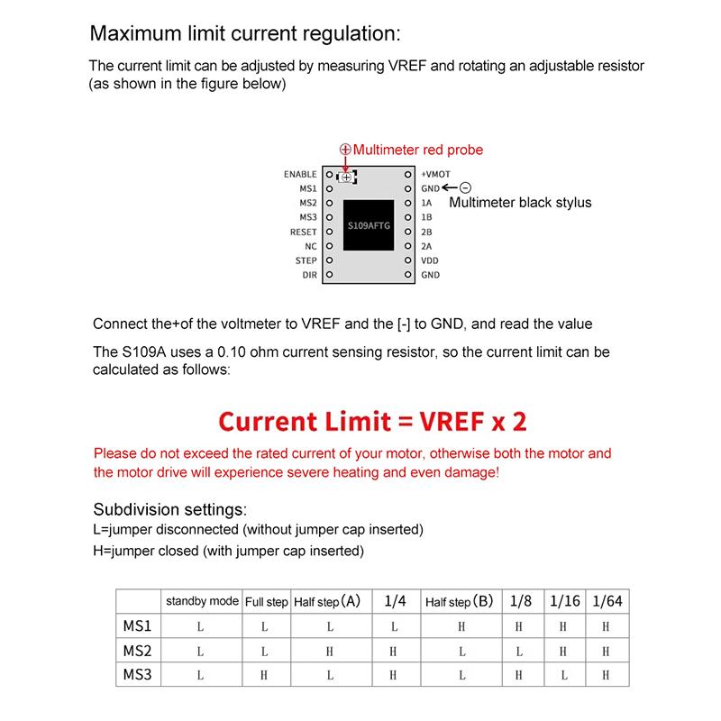 Tb67S109 Stepper Motor Driver Module Maximum 4A Current Drives 42/57 Motors Printer Repair Replacement Parts