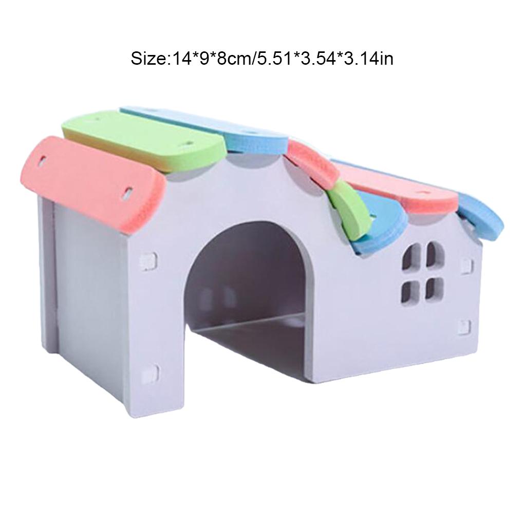 Castle House Viewing Ladder Small Hideout Hamster Layers Hut Waterproof Colorful Nest Case Playing Activity for Pets