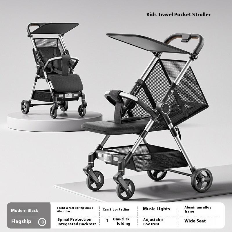 Baby Walking Artifact Cart Foldable Baby Walking Travel Umbrella Car Can Be Made Reclining Pocket Car Baby Baby Light and Compact