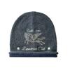 Pegasus double-layer crimped embroidery stacking hat women's autumn warm and cold-proof face small hat knitted headgear cold hat