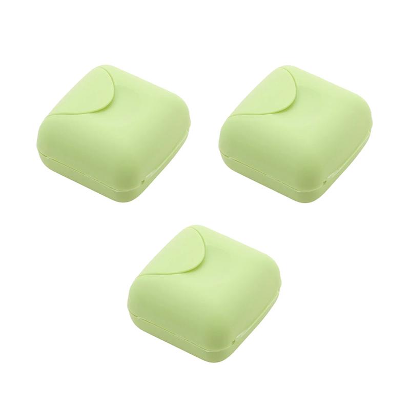 S/L Sizes Portable Travel Soap Box Bathroom Home Plastic Soap Holder Soap-Boxes with Cover Candy Color BXFZH02
