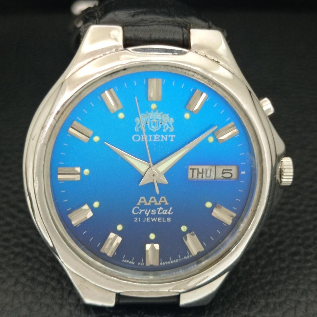 VINTAGE ORIENT AAA CRYSTAL AUTOMATIC JAPAN MENS ORIGINAL DIAL WATCH A706971-1