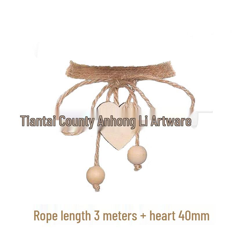 

Love Heart Wooden Vase with Jute Rope & Bead String - DIY Floral Decoration 4cm Heart, 3m Jute Rope, 2 Wooden Beads