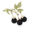 Modern Enamel Fruit Brooch Jewelry Accessory Stylish Metal Craftsmanship Lapel Pin For Various Occasions