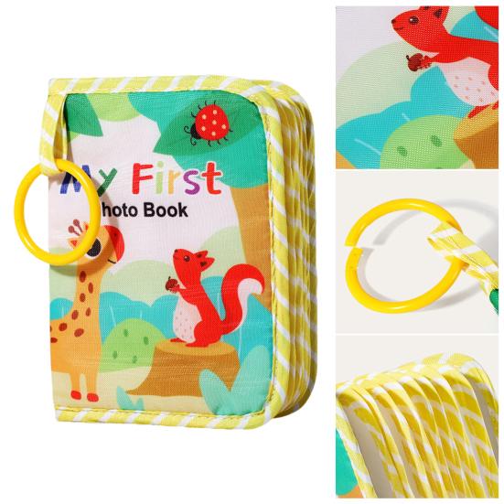 Baby Photo Album Fabric Memory Book Soft Cloth Scrapbook Interactive Sensory Toy for Newborn