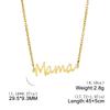 Collana con ciondolo a forma di lettera "Mama" per donna, in acciaio inossidabile, girocollo, alla moda, regalo per la festa della mamma.