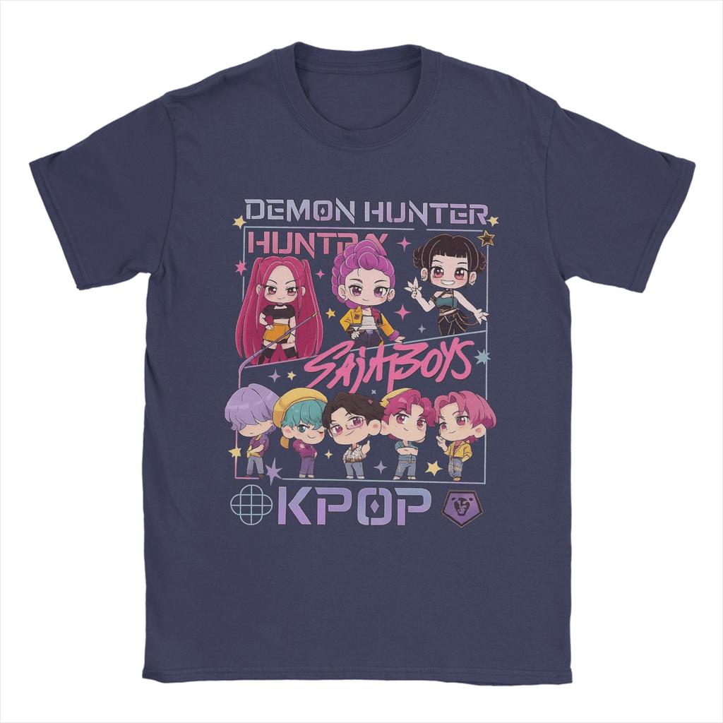 Saja Boys And Huntrix Girls Rumi Zoey Mira Kpop Demon Hunters T Shirt Summer Hip Hop T Shirts Men Cotton O Neck Oversize Clothes
