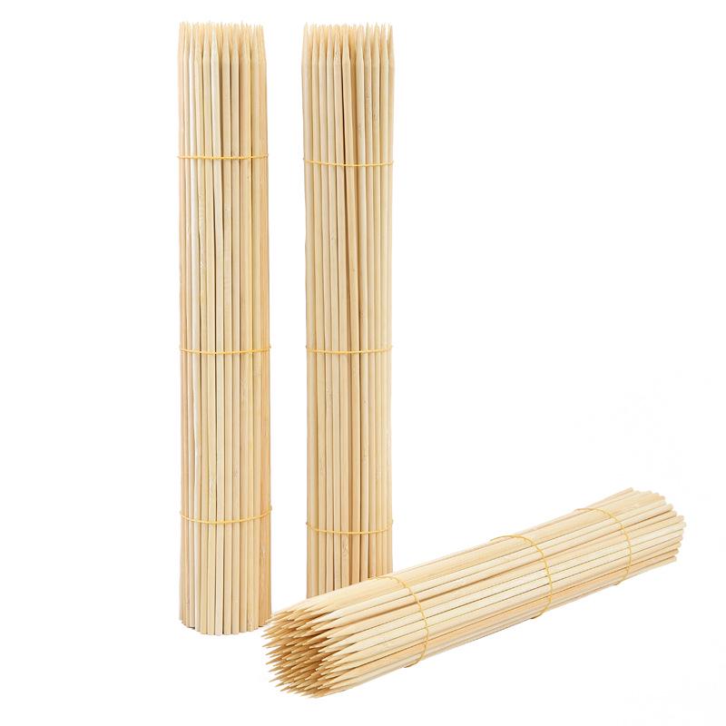 Bamboo Skewers: 5.0mm x 30-50cm for BBQ, Potato Tower, Large Meat, or Marshmallows