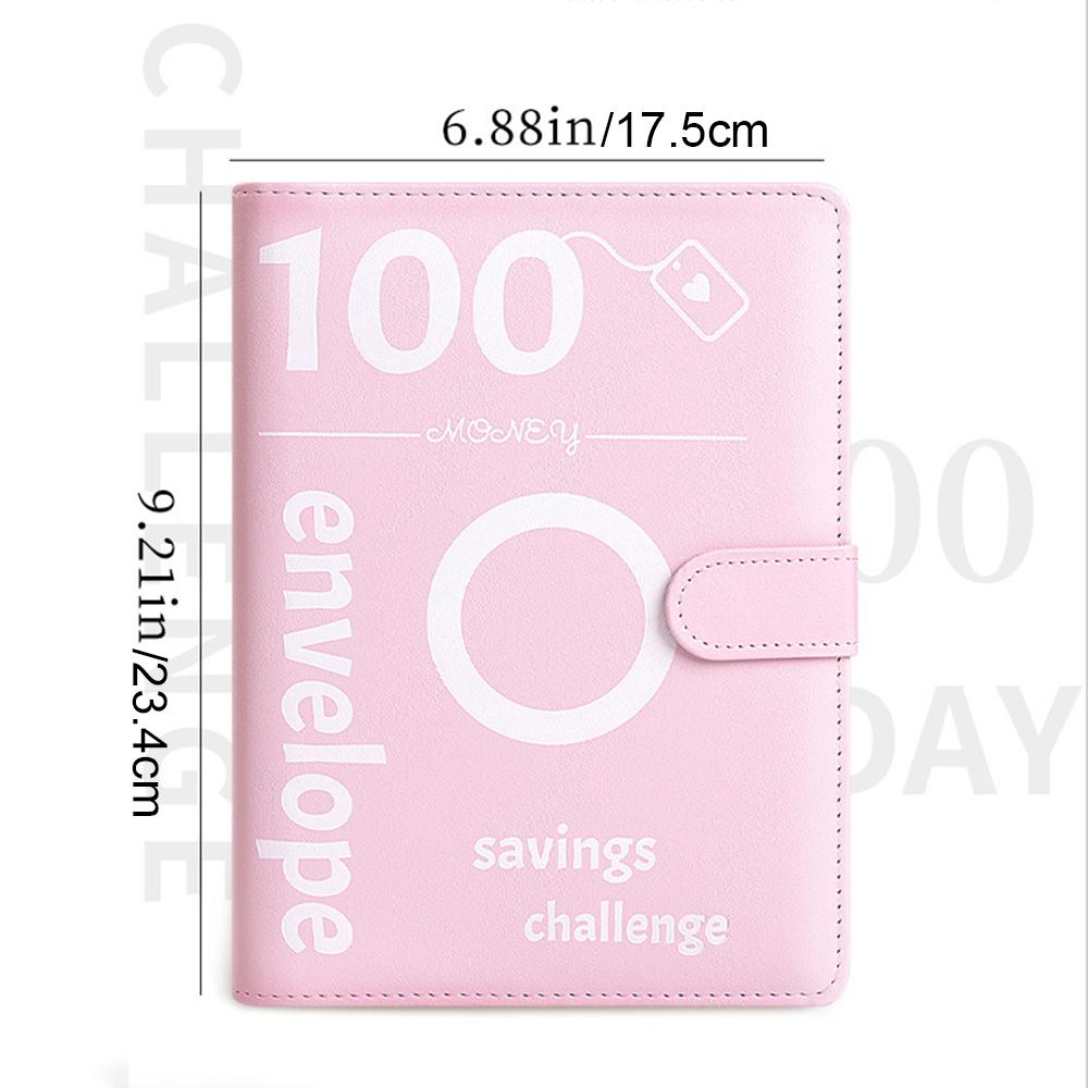 100 Envelope Challenge Binder Save Savings Challenges Loose-Leaf Binder Budget Binder with Cash Envelopes Money Organizer System
