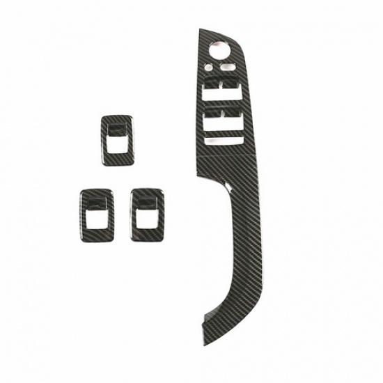Carbon Fiber Style Door Window Switch Panel Trim for BMW 3 Serie Sedan 4Door E90