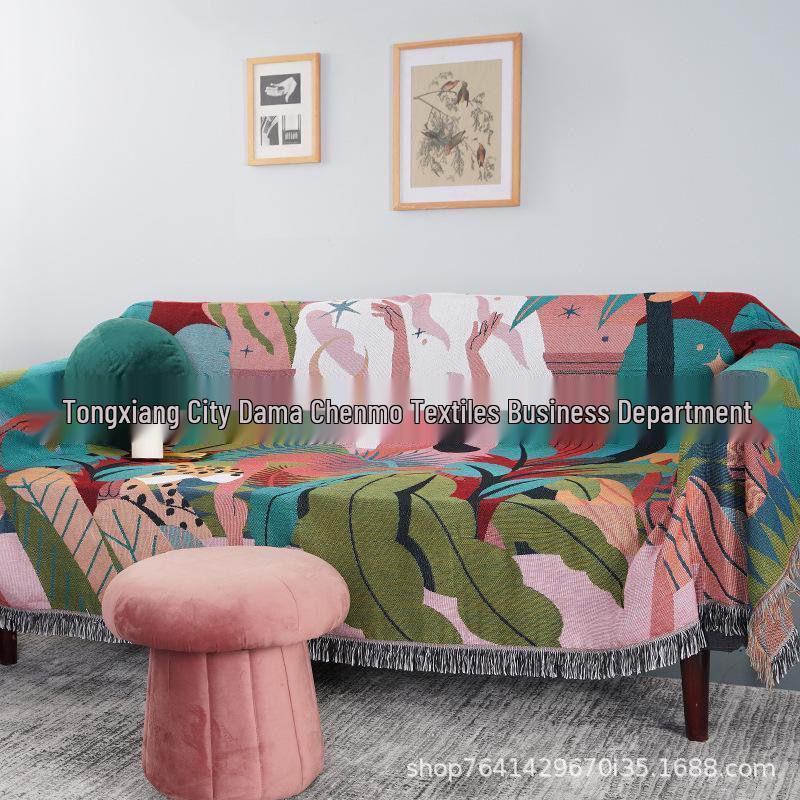 

Двусторонний мягкий диванный плед из полиэстера и хлопка Nordic Dream Forest Dream Forest 160x130