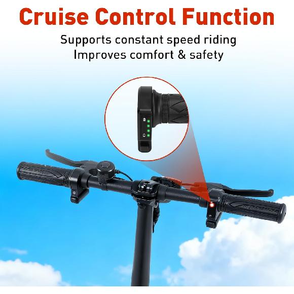 48V Electric Bike Throttle Grip with LCD Voltage Display & Cruise Control, Replacement for Jetson Haze Folding Ebike, DYU Y16 Electric Bicycle, 6-Pin
