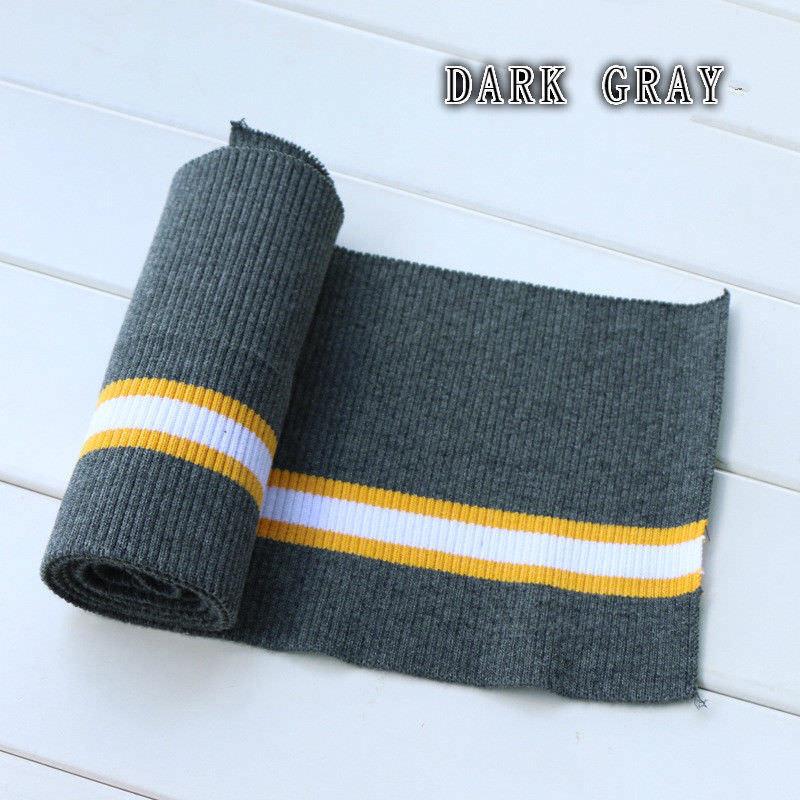 80x15cm Cotton Webbing Elastic Knitted Striped Neckline Cuff Hem Fabric Sewing Supplies Elastic Cotton Spandex Stretch Knit New