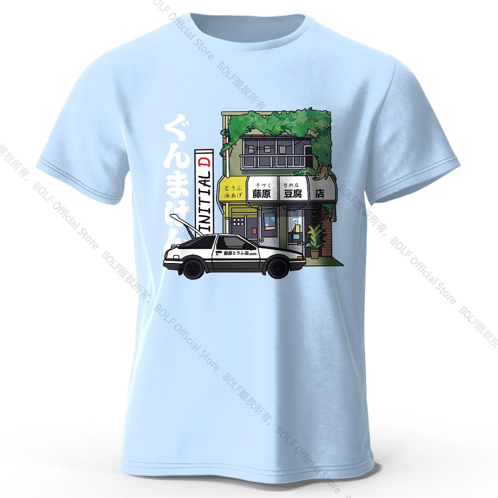Фудживара Тофу Шоп AE86 Печатная Унисекс Мужская Женская Футболка Топы 100% Хлопок Initial D Графика Дрифт Уличная Одежда S