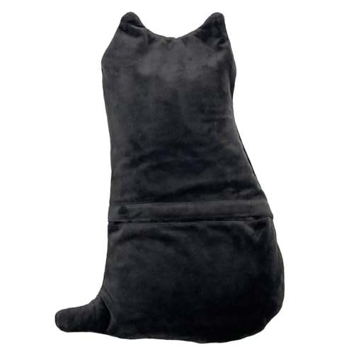 Goo Goo World Women's Blanket with Case, 36603401, Warm Cat Blanket, Gray, Approx. 70cm W x 50cm H / Case 26cm W x 37cm H