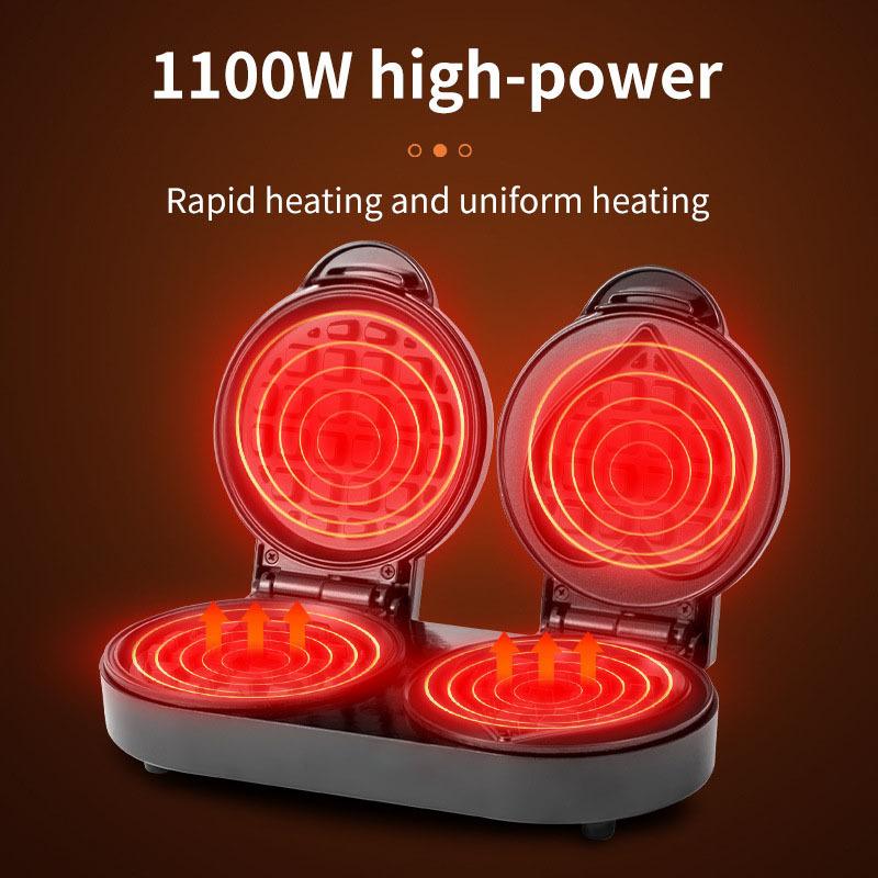 European Breakfast Machine Waffle Machine Household Small Convenient Mini Love Shaped Round Cake Machine Electric Cake