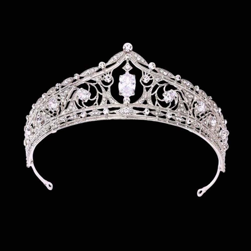 Elegant Crown Hair Accessory Antique Bronze Princess Rhinestone Tiara  Birthday Head Jewelry