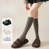 Wadenlange Socken für Damen im Frühling und Herbst, Oberschenkelhohe Socken, Einfarbige Baumwollsocken, Lange Socken