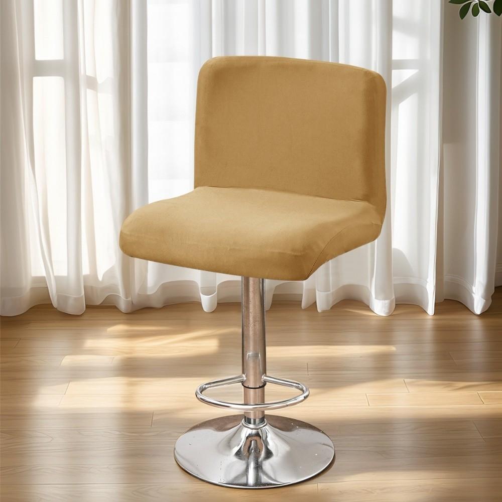 Solid Color Low Back Chair Cover  for Hotel Restaurant Bar Counter Kitchen