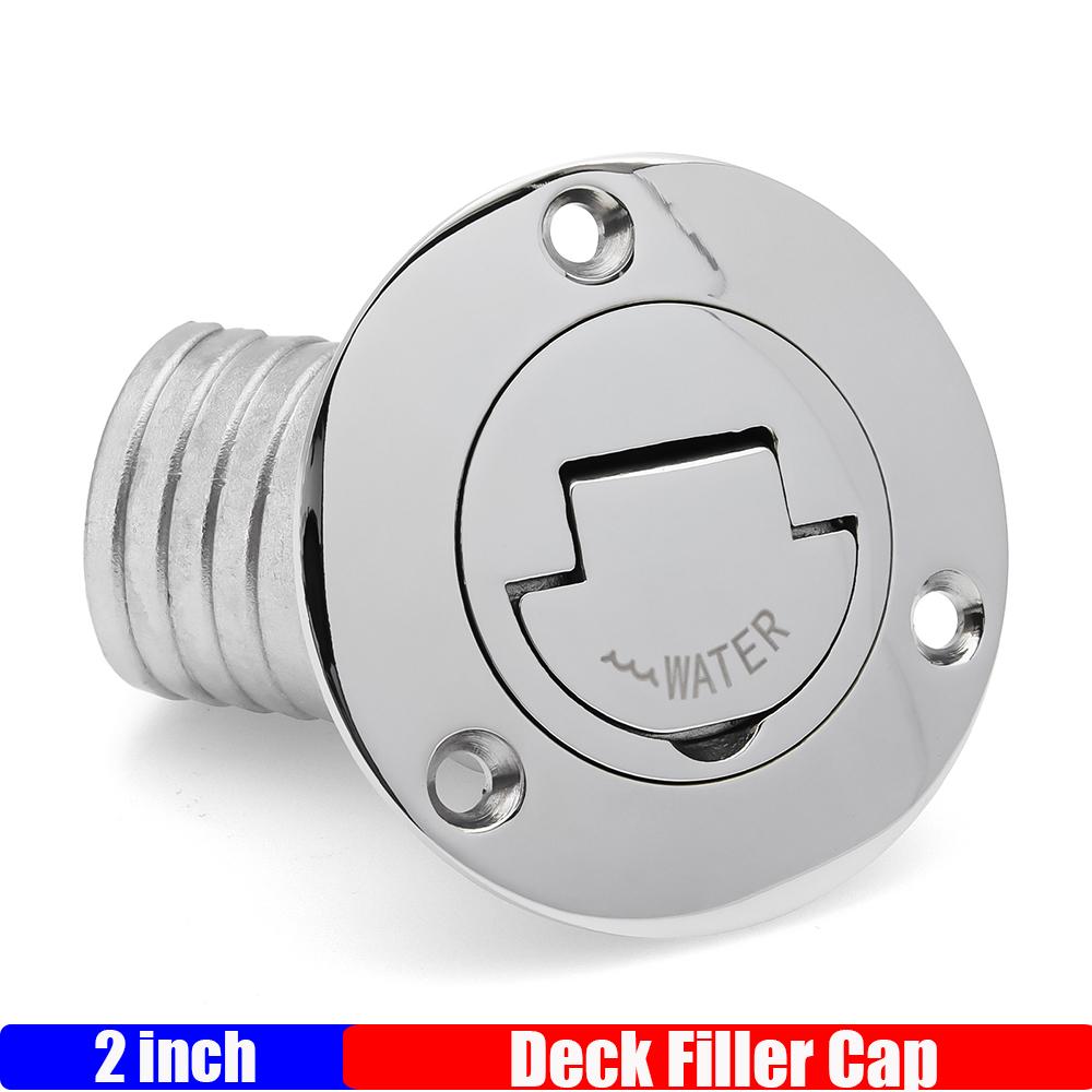 ZMFJH 45/90Degree Deck Filler Caps for Marine Boat 38mm 50mm 316 Stainless Steel Deck Filler Key Cap GAS DIESEL FUEL WASTE WATER