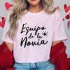 Girl Team Bride Squad T-shirt Spanish Women Bachelorette Hen Party Tee Shirt Bridal Wedding Single Farewell Short Sleeve Tops