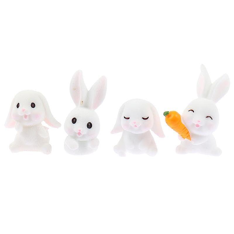 7 Stück Hasen Miniatur Dekoartikel Set für Einzigartiges Geschenk, Zuhause, Wohnzimmer, Büro, Restaurantdeko, Ausstellungsstück, Perfekte Valentinstagsdekoartikel