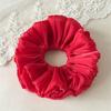 Vertical Pleated Metallic Luster Headwear Bold Glossy Ribbed Hair Ties High Elasticity Voluminous Bun Holders For Modern Styling