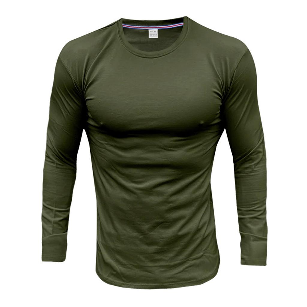 Men's T Shirt O-Neck Clothing Apparel Outdoor Long Sleeve Fashion Designer Vintage