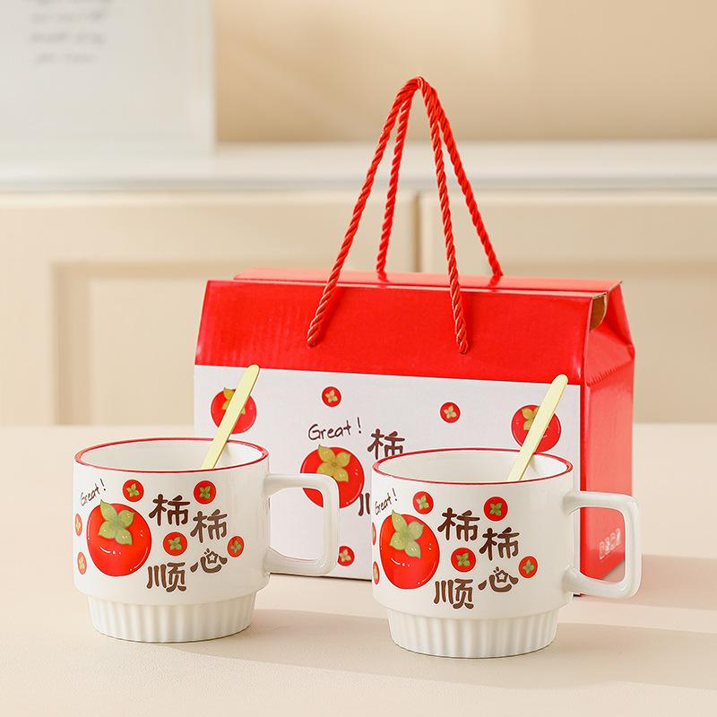 Keramik Schlichte Mode Geschenkbox Mit Handtuch Bär Souvenir Eröffnung Praktisches Event Geschenk Wasserbecher Set