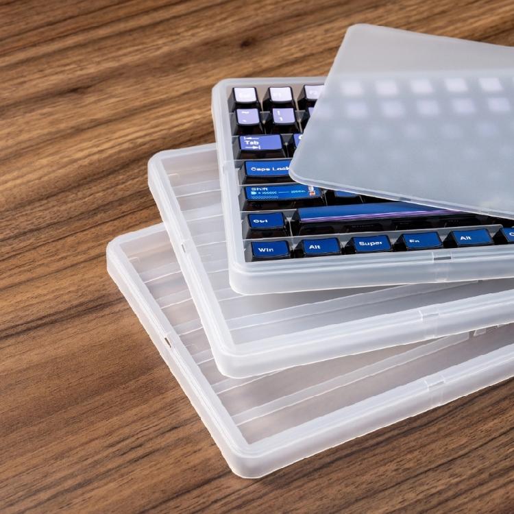 Tydligt förvaringsfodral för tangentbordstillbehör Anti-halkbas och dammtålig design för mekaniska tangentbord Keycap
