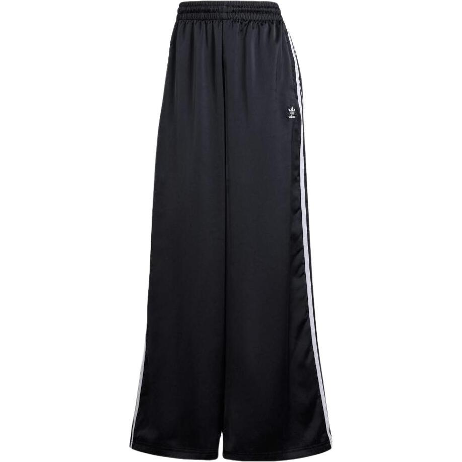 (WMNS) adidas Adicolor Satin Wide Leg Track Pants Asia Sizing  Black  Women s IU2520 S