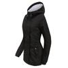 Parker Women's Hooded Lambswool Cotton Jacket - Fleece-lined, Autumn/Winter European Size Coat