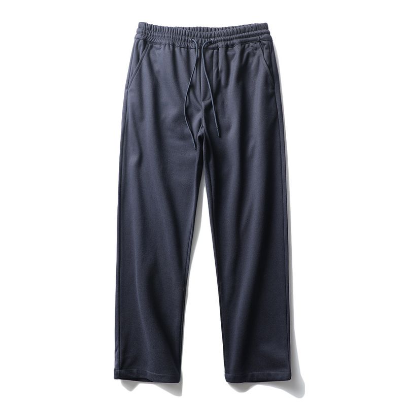 Thickened Woolen Pants Men s Autumn and Winter Straight-leg Loose Drooping Elastic Waist Casual Pants Export Export Tail Pants Navy blue 2XL