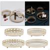 gold Mirror Jewelry Tray Display Stand Decorative Round Holder Plate for Bathroom
