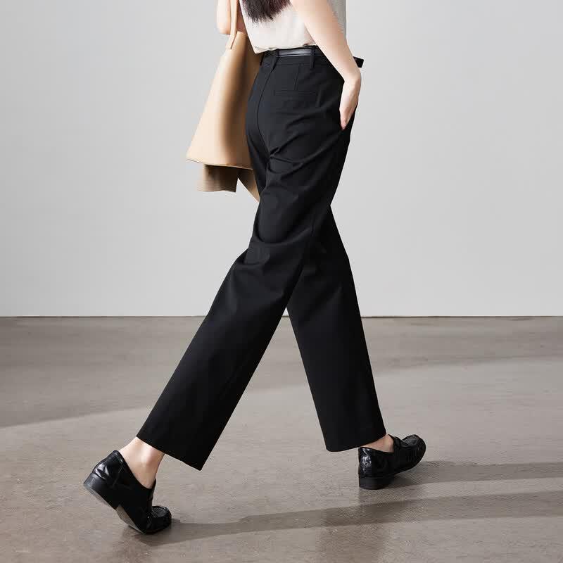 SOFSIL Women's High-Waist Straight-Leg Casual Pants